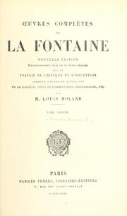 Cover of: Oeuvres complètes. by Jean de La Fontaine