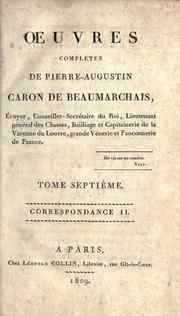 Cover of: OEuvres complètes de Pierre Augustin Caron de Beaumarchais by Pierre Augustin Caron de Beaumarchais