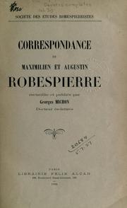 Cover of: Oeuvres complètes. by Maximilien Robespierre