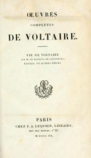 Cover of: Oeuvres complètes, avec des notes et une notice sur la vie de Voltaire. by Voltaire