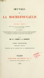 Cover of: OEuvres de La Rochefoucauld. by François duc de La Rochefoucauld