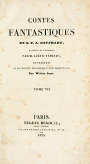 Cover of: Oeuvres de E.-T.-A. Hoffmann