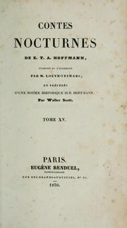 Cover of: Oeuvres de E.-T.-A. Hoffmann by E. T. A. Hoffmann