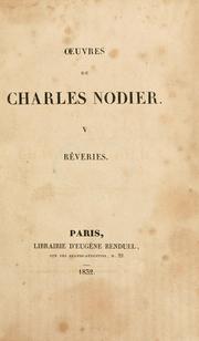 Cover of: Oeuvres de Charles Nodier.
