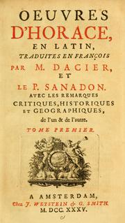 Cover of: Oeuvres d'Horace by Horace