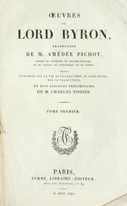 Cover of: Oeuvres de Lord Byron