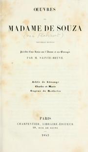 Cover of: Oeuvres de Madame de Souza.