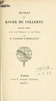 Cover of: Oeuvres de Roger de Collerye.