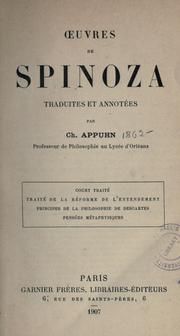 Cover of: uvres de Spinoza