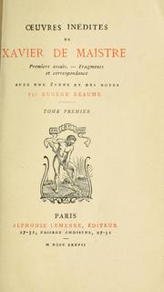 Cover of: Oeuvres inédites