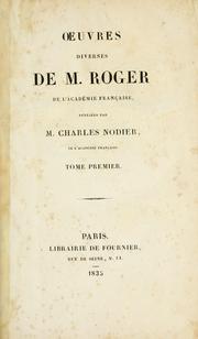 OEuvres diverses by F. Roger