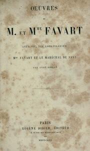 Cover of: Oeuvres de M. et Mme Favart by Léon Gozlan