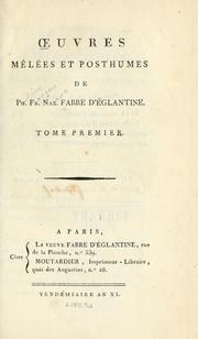 Cover of: Oeuvres mêlées et posthumes.