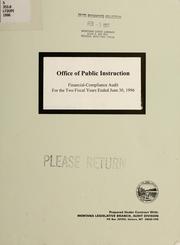 Office of Public Instruction financial-compliance audit for the two fiscal years ended June 30, 1996