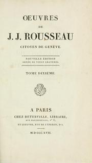 Cover of: Oeuvres de J.J. Rousseau citoyen de Genève. by Jean-Jacques Rousseau