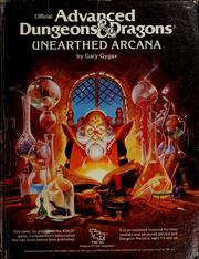 Cover of: Official advanced dungeons & dragons, unearthed arcana: by Gary Gygax.