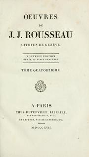 Cover of: Oeuvres de J.J. Rousseau citoyen de Genève. by Jean-Jacques Rousseau