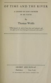 Cover of: Of time and the river by Thomas Wolfe