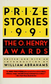 Cover of: The O. Henry Awards prize stories, 1991