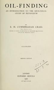 Cover of: Oil finding by Edward Hubert Cunningham-Craig