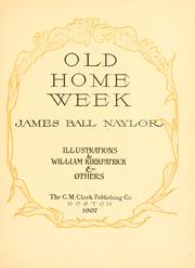 Cover of: Old home week
