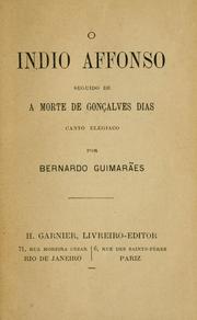 Cover of: O índio Affonso by Bernardo Guimarães