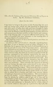 Cover of: On the custom of burying and burning alive of lepers in India by Campbell, Archibald superintendent of Darjeeling., Campbell, Archibald superintendent of Darjeeling.