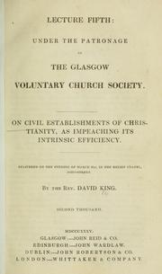 Cover of: On civil establishments of christianity, as impeaching its intrinsic efficiency