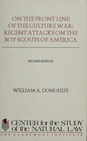 Cover of: On the front line of the culture war by William A. Donohue
