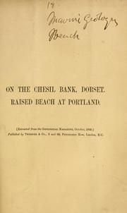 Cover of: On the formation of the Chesil Bank, Dorset