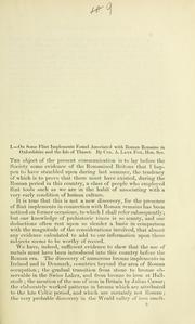 Cover of: On some flint implements found associated with Roman remains in Oxfordshire and the Isle of Thanet by Augustus Henry Lane-Fox Pitt-Rivers, Augustus Henry Lane-Fox Pitt-Rivers