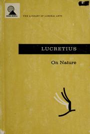 Cover of: On nature. by Titus Lucretius Carus