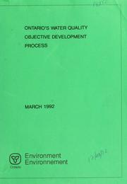 Ontarios water quality objective development process