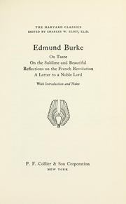 Cover of: On taste by Edmund Burke