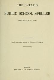 Cover of: The Ontario public school speller. by 