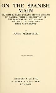 Cover of: On the Spanish main by John Masefield