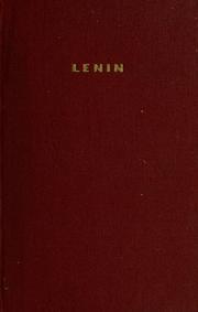 Cover of: On the unity of the international communist movement by Vladimir Il’ich Lenin