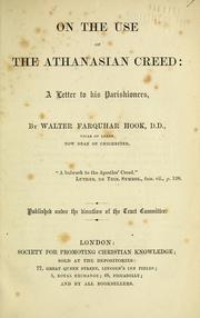 Cover of: On the use of the Athanasian Creed: a letter to his parishioners