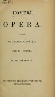 Cover of: Opera by Όμηρος