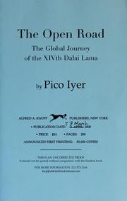 Cover of: The open road: the global journey of the fourteenth Dalai Lama