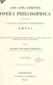 Cover of: Opera philosophica quae exstant latina, gallica, germanica omnia. by Gottfried Wilhelm Leibniz