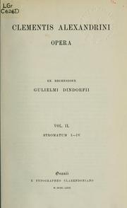 Opera by Saint Clement of Alexandria