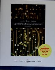 Cover of: Operations and supply management