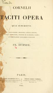 Opera quae supersunt by P. Cornelius Tacitus