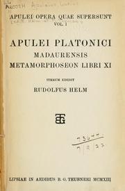 Cover of: Opera quae supersunt by Apuleius