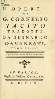 Cover of: Opera by P. Cornelius Tacitus