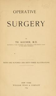 Cover of: Operative surgery.