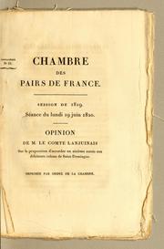 Cover of: Opinion by Lanjuinais, J.-D. comte