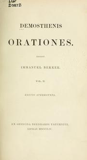 Cover of: Orationes