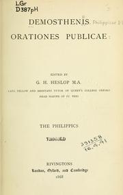 Cover of: Orationes publicae